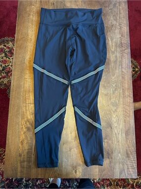 adidas Navy Blue Performance Leggings with Logo